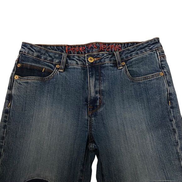 Pepe London 73 Patchwork Flared Jeans Women Size 30 x 31 Blue Denim Vintage Y2K - Picture 4 of 13